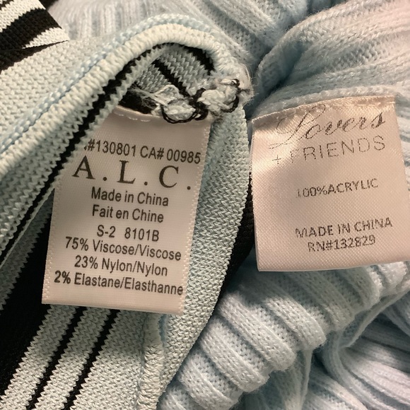 A.L.C Striped Mini Pull On Skirt Lovers + Friends ribbed cropped sweater - Picture 15 of 16